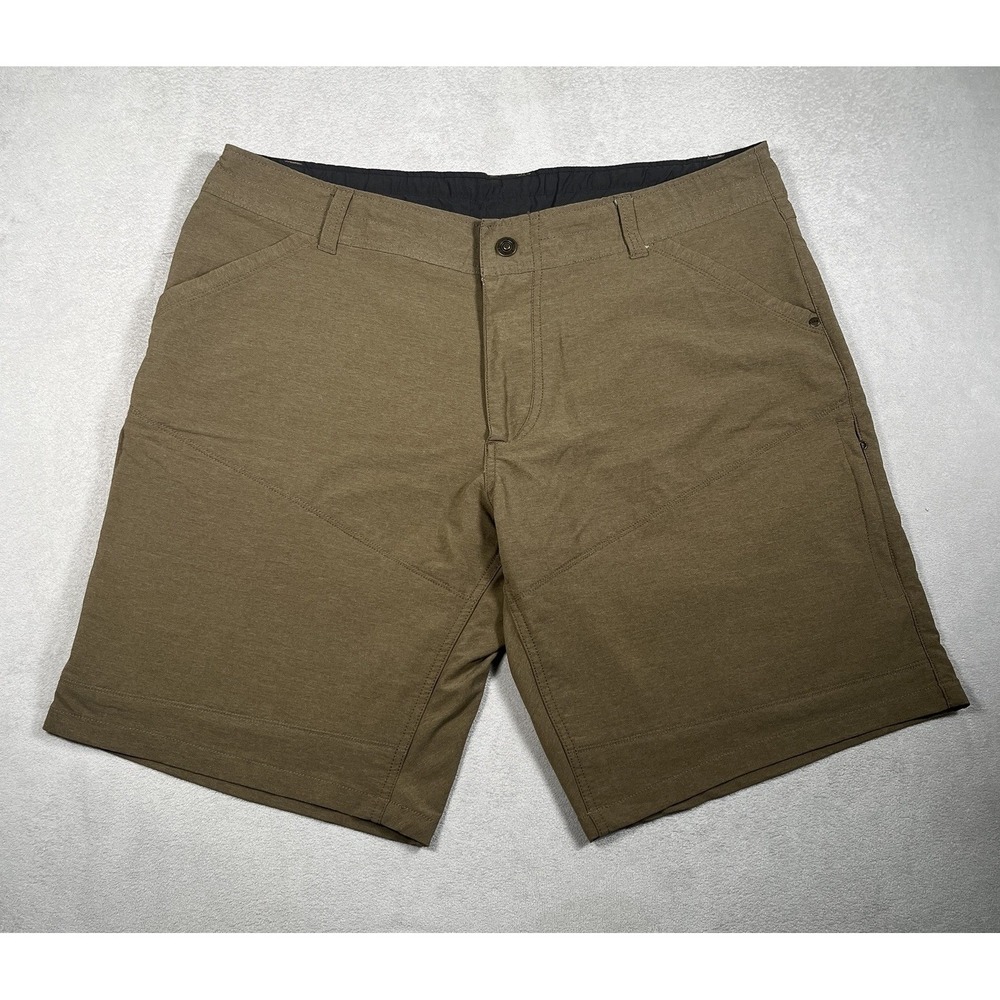 Kuhl Renegade Shorts Mens 38 Khaki Tan Stretch Hiking Outdoor Cargo Shorts